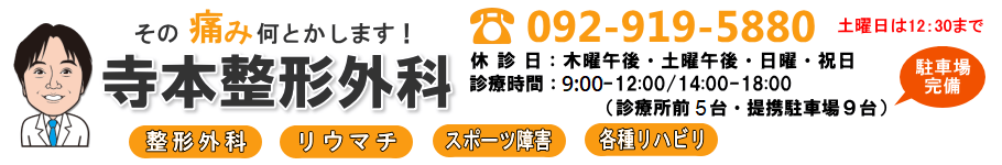 福岡筑紫野市二日市駅寺本整形外科